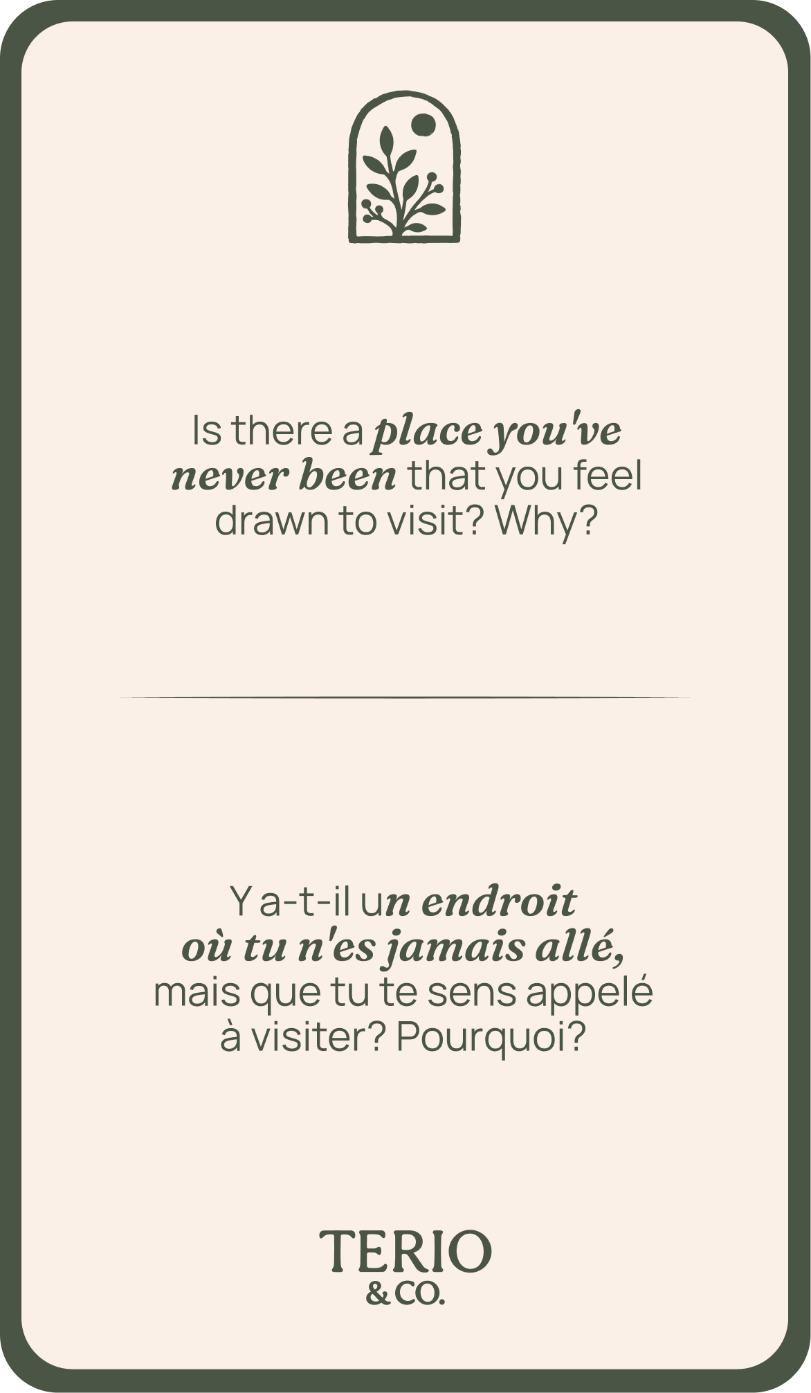 Is there a place you've never been that you feel drawn to visit? Why?